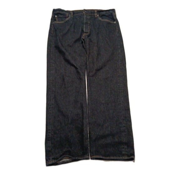 Levi's 501 XX Mens 38X32 Button Fly Black Jeans Dark Wash Made In Mexico Denim - Picture 1 of 5